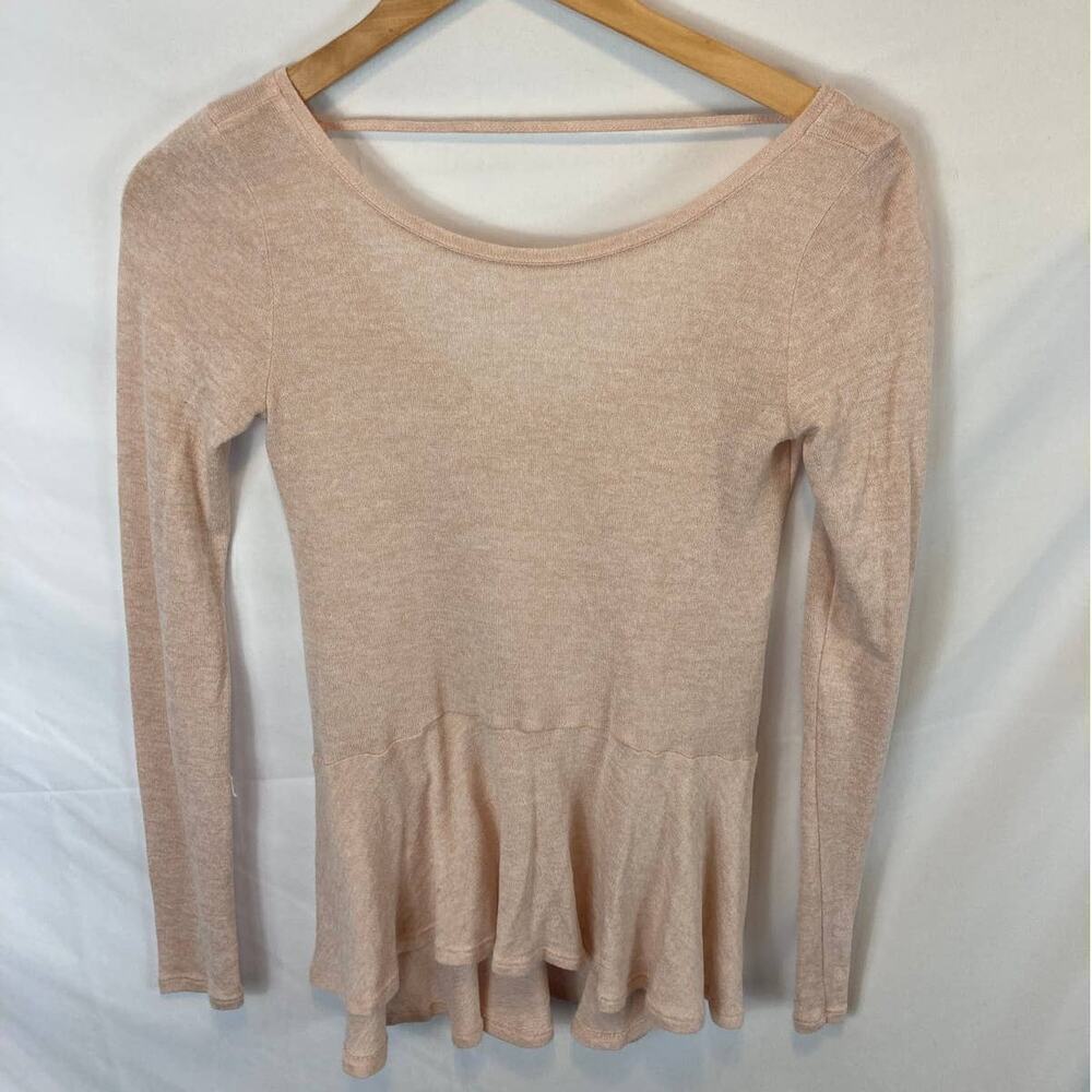Hollister Light pink Long Sleeve Knit Top Size XS